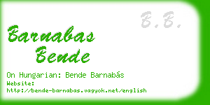 barnabas bende business card